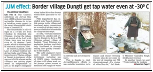 The people of Dungti village on getting tap water even at -30° C