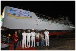 M/s SURYADIPTA PROJECTS PVT LTD LAUNCH OF FIRST ACTCM BARGE, YARD 125 (LSAM 15)