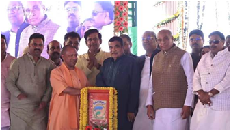 Inaugurates and lays foundation stone of 18 National Highway projects in Gorakhpur, Uttar Pradesh