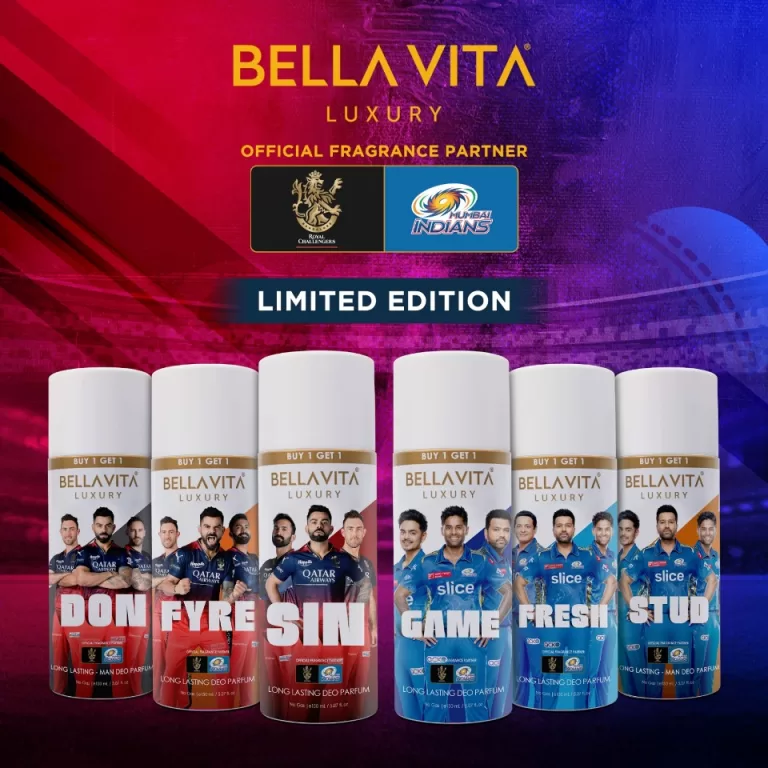 BELLAVITA Luxury captures the “Spirit” of India and Cricket with New Limited-Edition MI and RCB deodorants