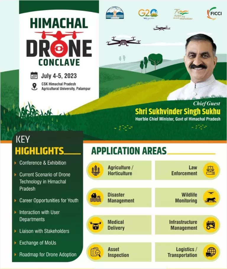 HP Government in collaboration with FICCI to organize Himachal Drone Conclave 2023