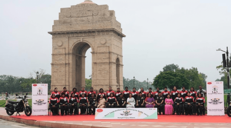 INDIAN ARMY LAUNCHES ALL WOMEN TRI-SERVICES MOTORCYCLE RALLY FROM NEW DELHI TO DRAS TO COMMEMORATE 24TH KARGIL VIJAY DIWAS