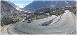 In Ladakh the upgrade and widening of the 230-kilometer-long Kargil-Zanskar Road