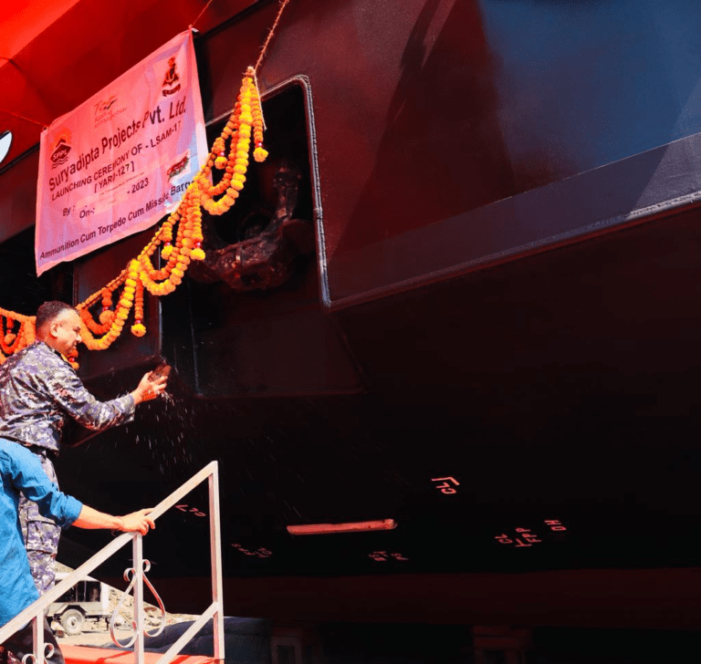 Launch of Third Indigenous ACTCM Barge, LSAM 17, Bolsters