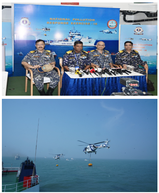Indian Coast Guard conducts 9th National Level Pollution Response Exercise off Vadinar, Gujarat