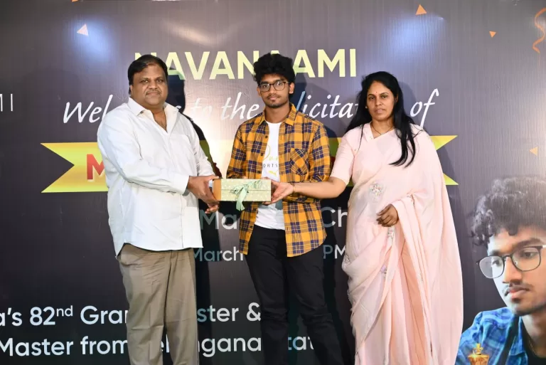 Navanaami Honors India’s 82nd Chess Grandmaster V Prraneeth to Support Future Endeavors