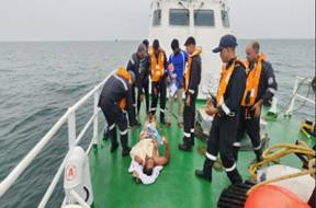 ICG rescues burnt fisherman off Andhra Pradesh coast