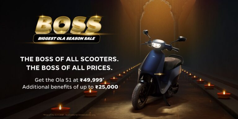 Ola Electric launches ‘BOSS – Biggest Ola Season Sale’, offers S1 portfolio starting at ₹49,999 and festive offers worth up to ₹37,000