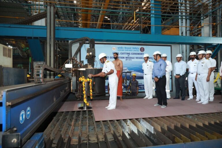 Construction of first next generation missile frigate begins at Cochin Shipyard